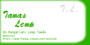 tamas lemp business card